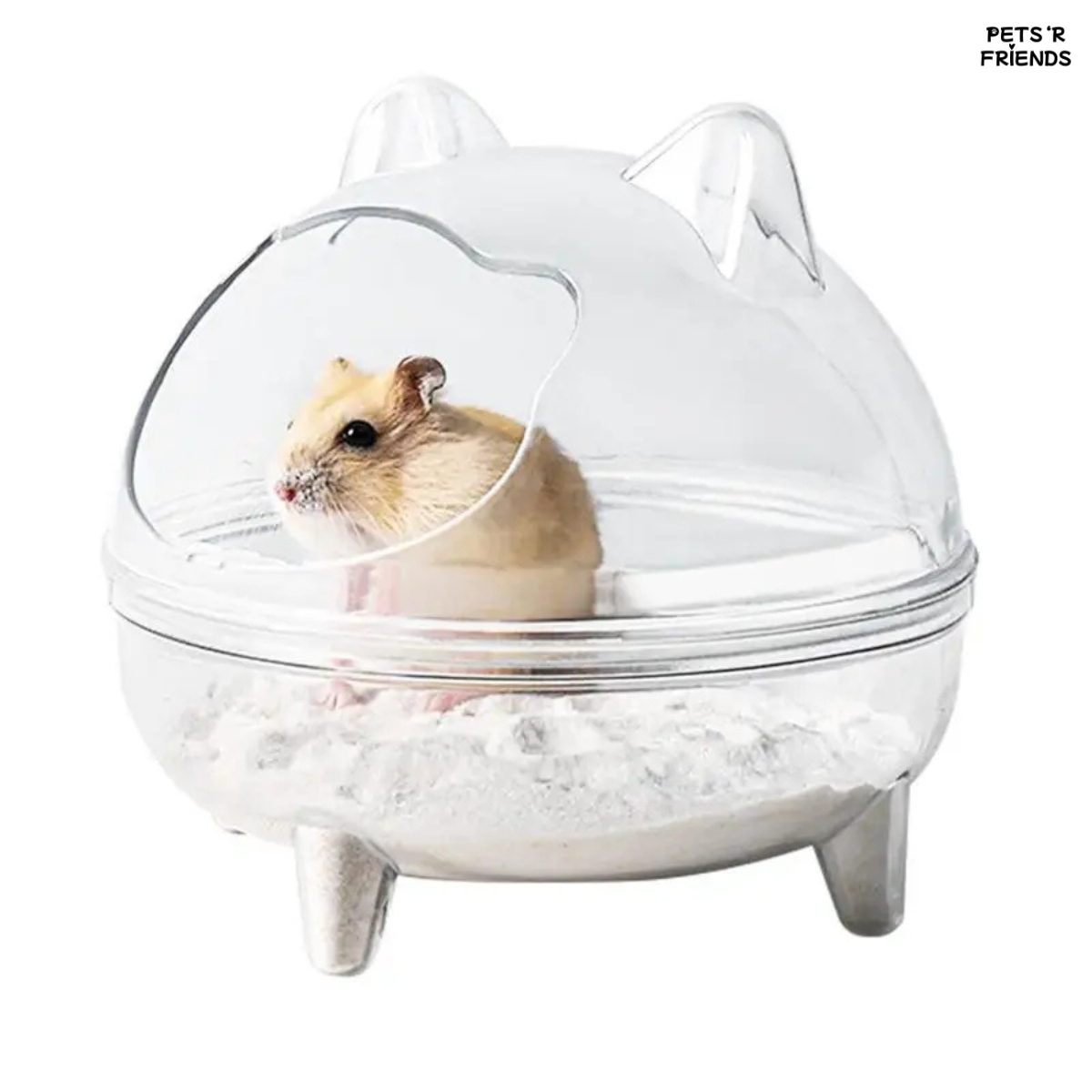MiniDome™ - Hygiënisch, overzichtelijk en lekvrij zandbaden voor jouw hamster