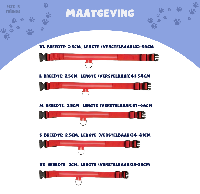 GlowGuard™ LED Halsband – Laat je Hond of Kat Altijd en Overal Opvallen!
