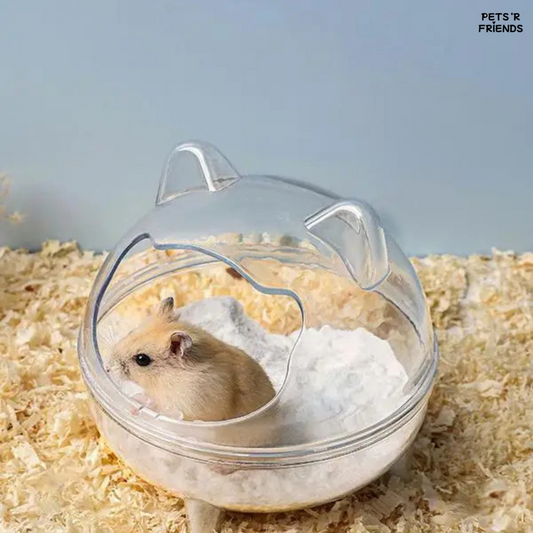 MiniDome™ - Hygiënisch, overzichtelijk en lekvrij zandbaden voor jouw hamster